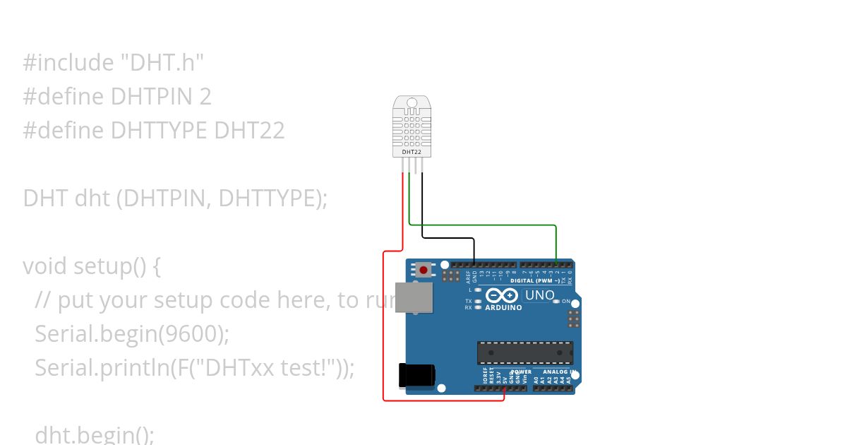 Sensor DHT Arduino simulation