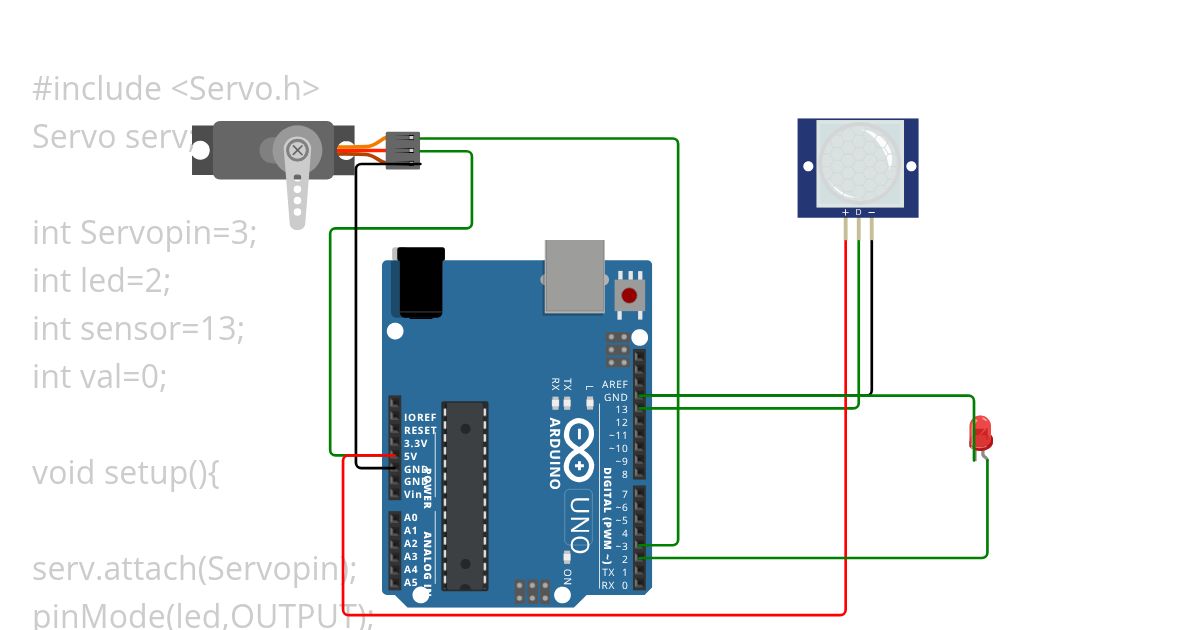 servo with ir simulation