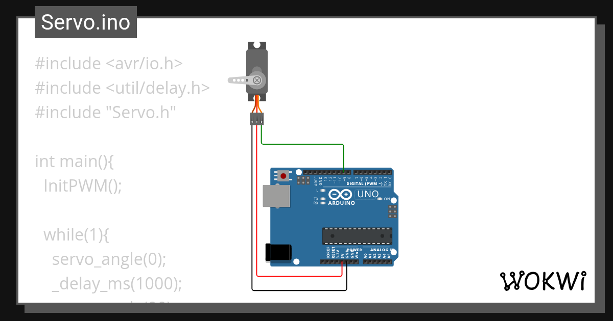 Servo Wokwi ESP32, STM32, Arduino Simulator