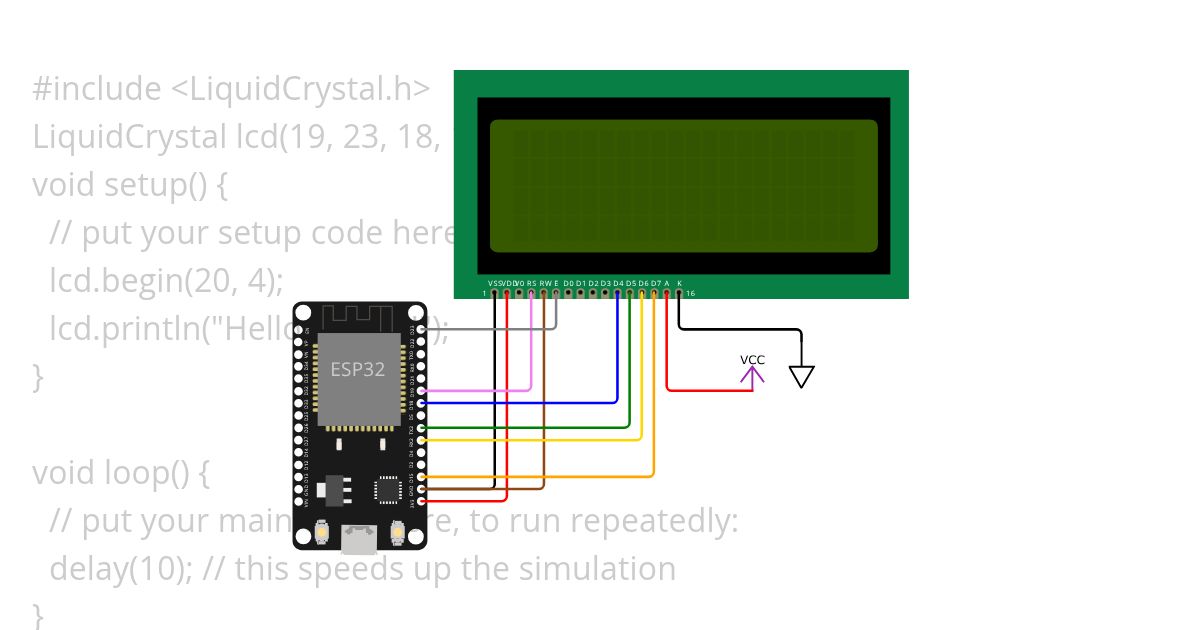 LCD Display simulation