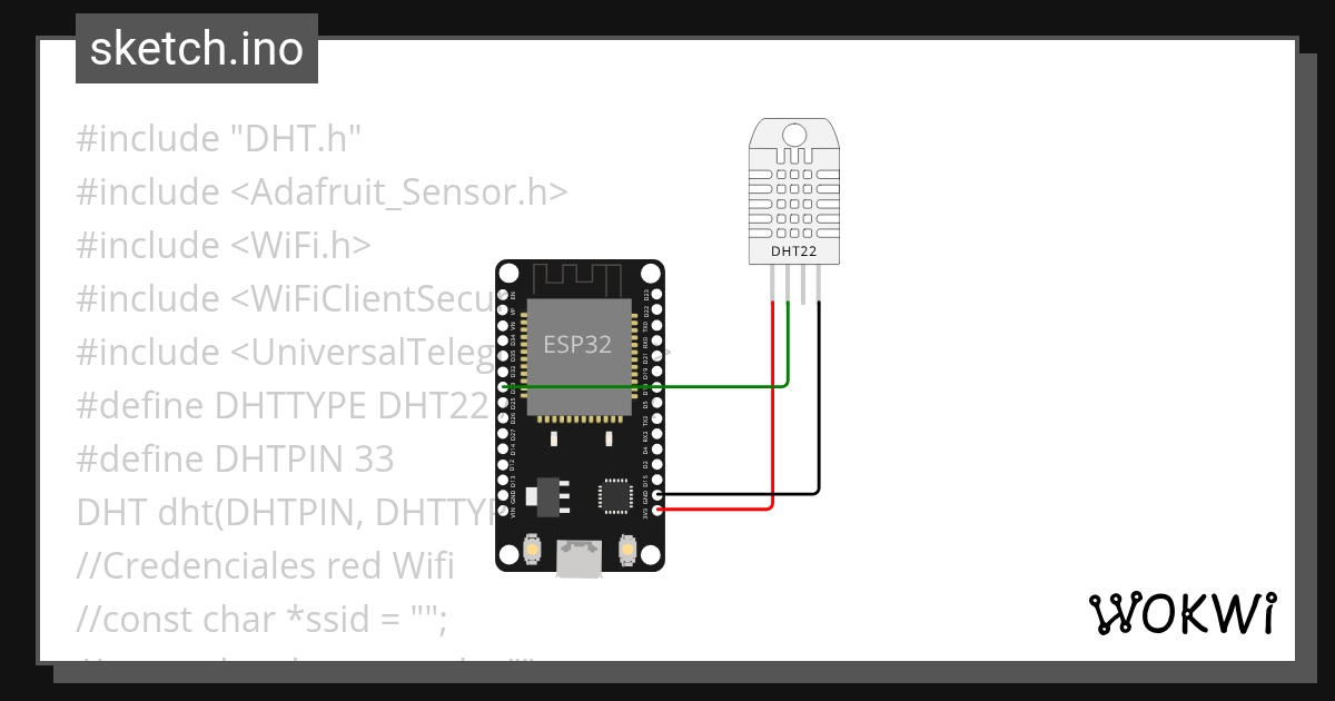 telegram sensor - Wokwi ESP32, STM32, Arduino Simulator