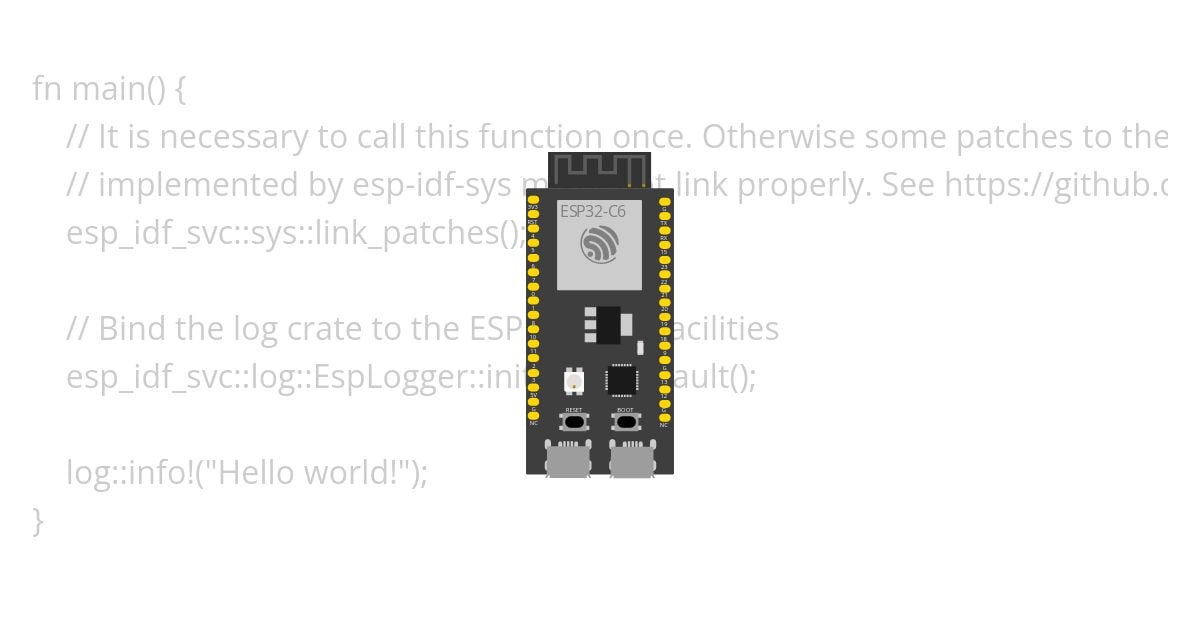 [esp32c6 | rust | std] template simulation