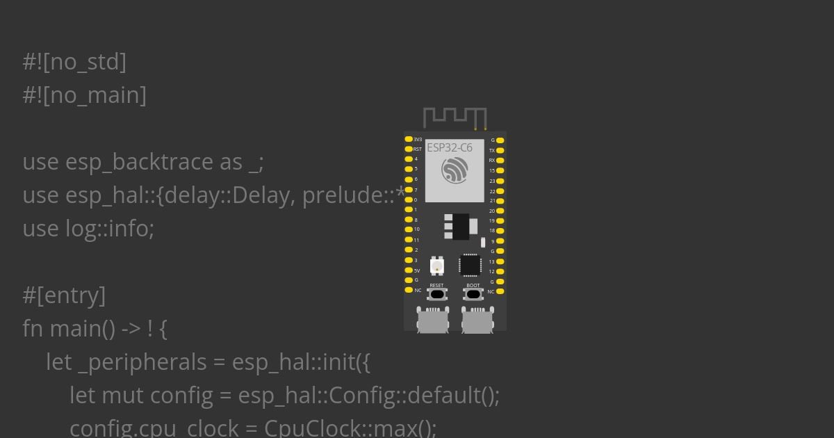 [esp32c6 | rust | no-std ] template