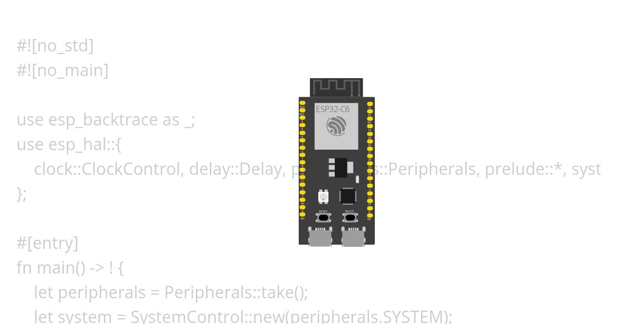 [esp32c6 | rust | no-std ] template simulation