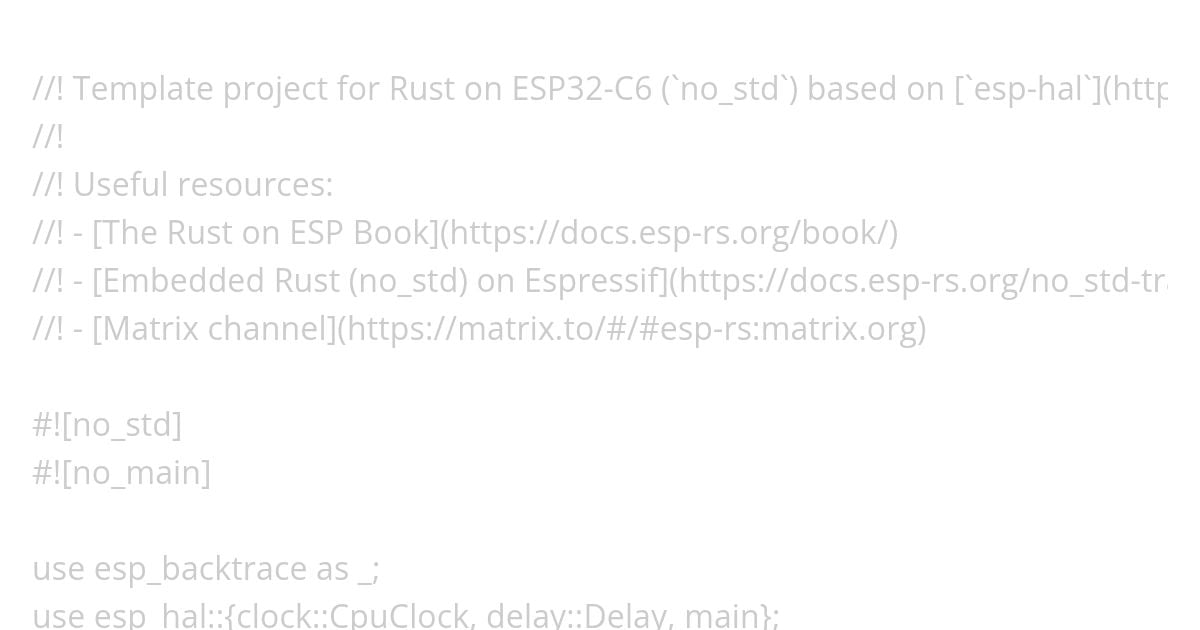 [esp32c6 | rust | no-std ] template simulation