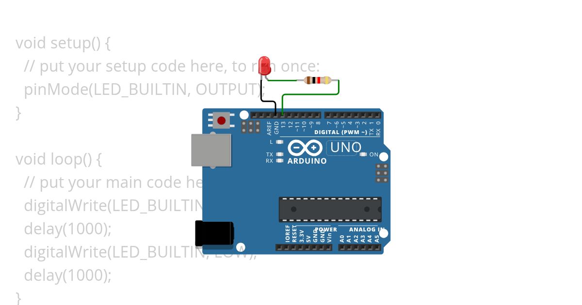 LED blink simulation