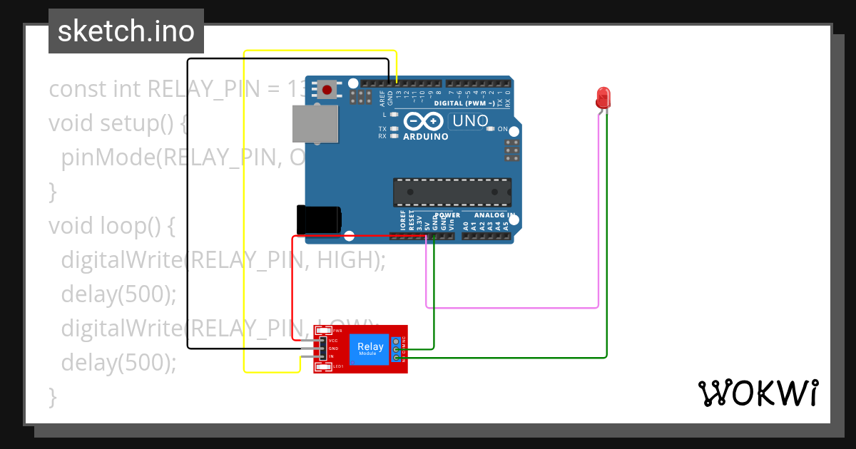 relay - Wokwi ESP32, STM32, Arduino Simulator