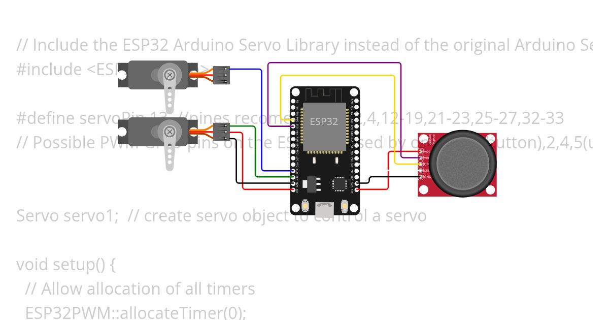Servo joystick simulation