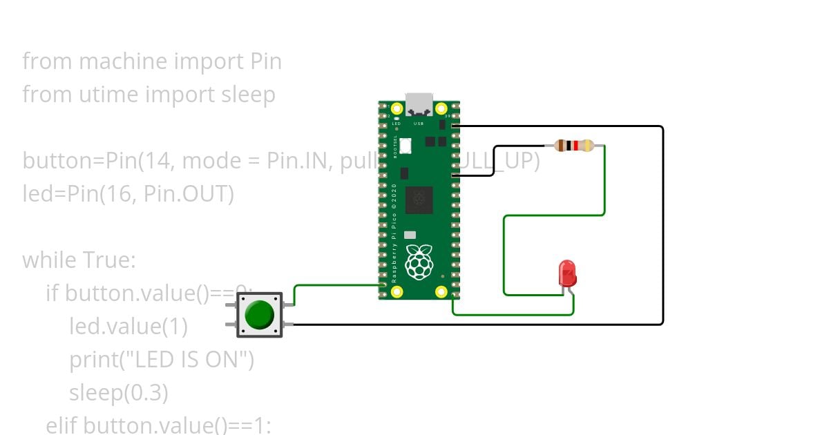 push button with internal pull up simulation