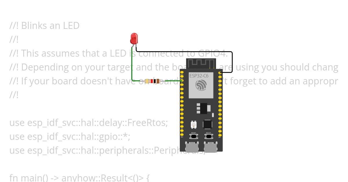 [esp32c6 | rust | std]  blinky simulation