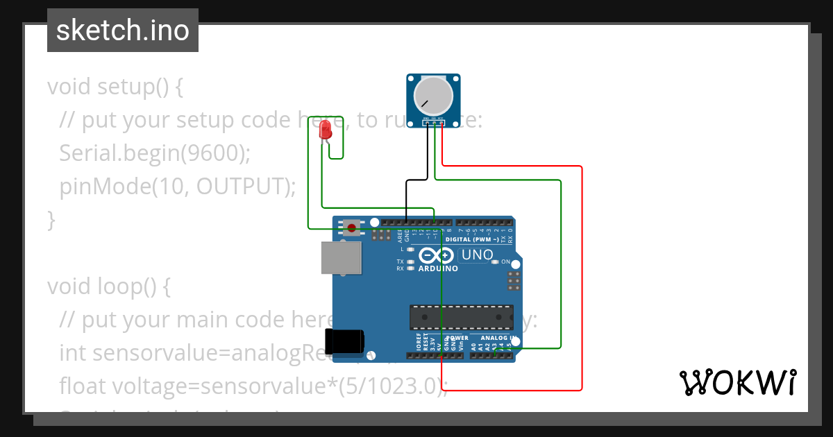 potentiometer - Wokwi ESP32, STM32, Arduino Simulator