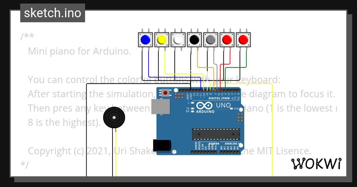 Capaa Piano - Wokwi ESP32, STM32, Arduino Simulator