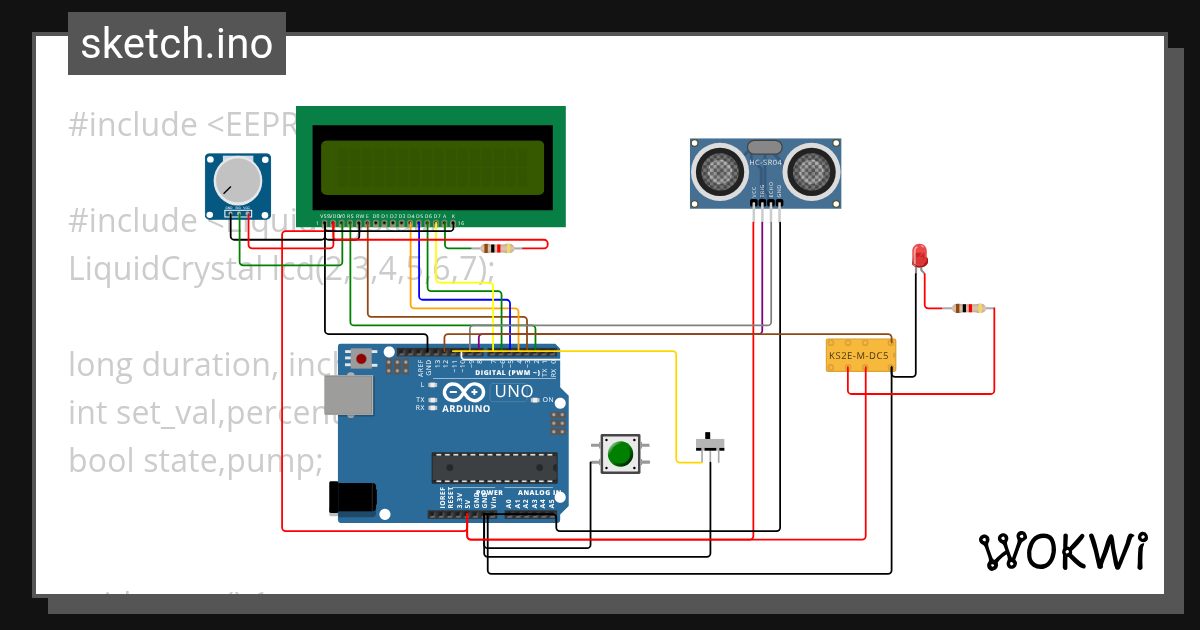 Arduino based Automatic Water Level Controller Wokwi ESP32, STM32