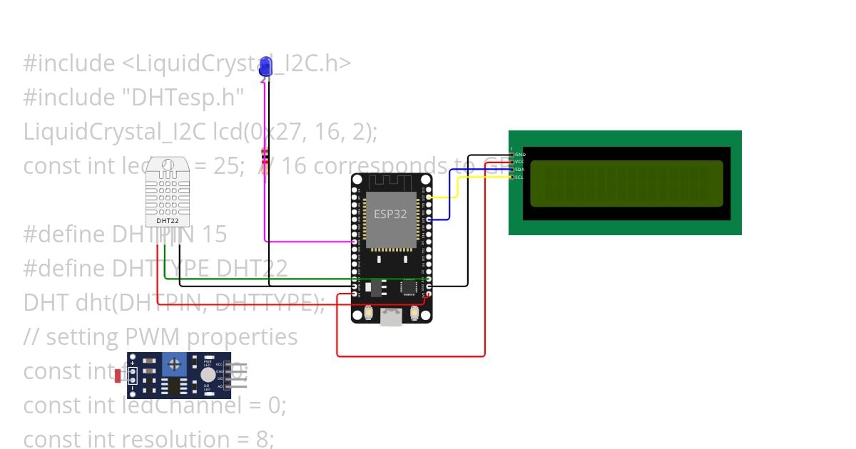 pwm dht22 kelap kelip simulation
