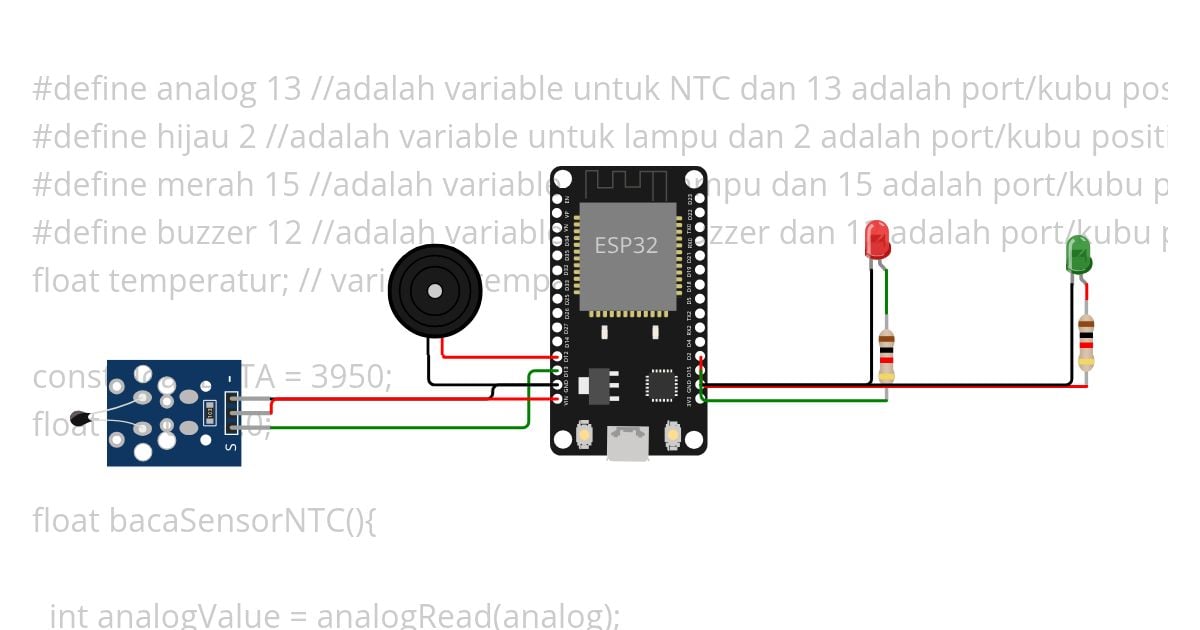 suhu dan lampu simulation