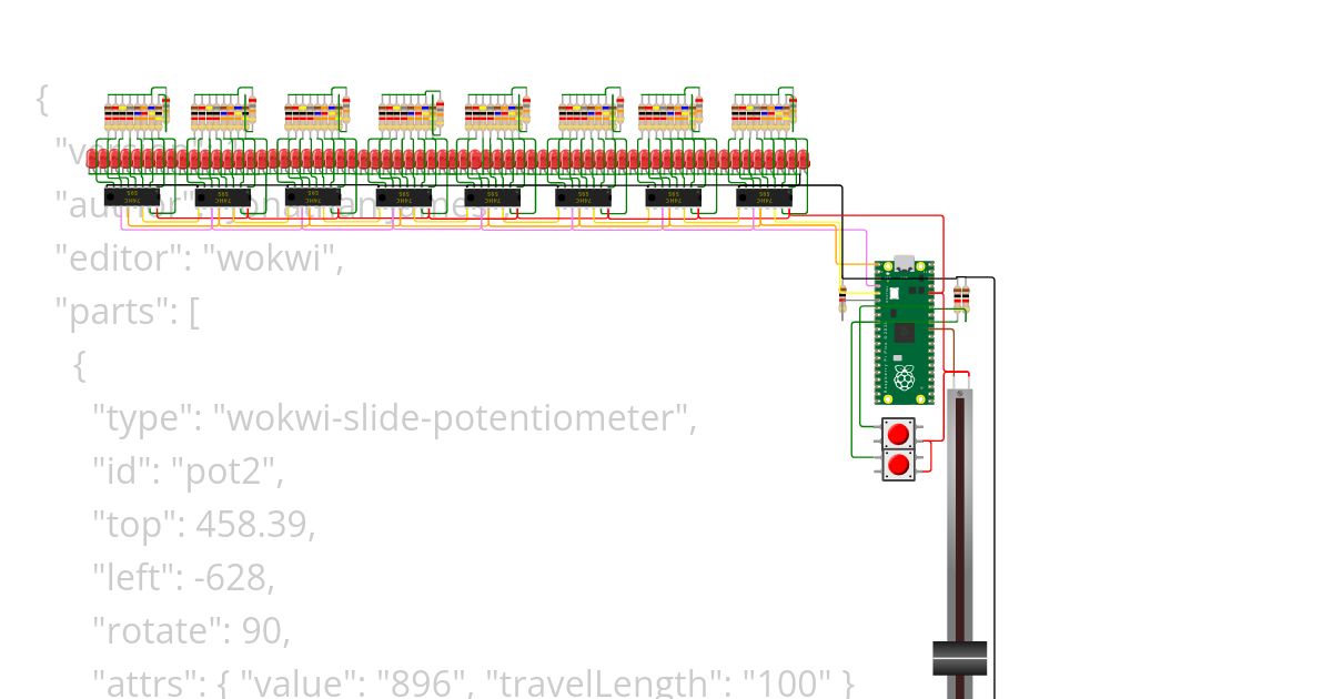 spi rw 8bit X8 CHANNEL ANALOG MIXER 8 SPI driven 8 x 74LS595 2button simulation