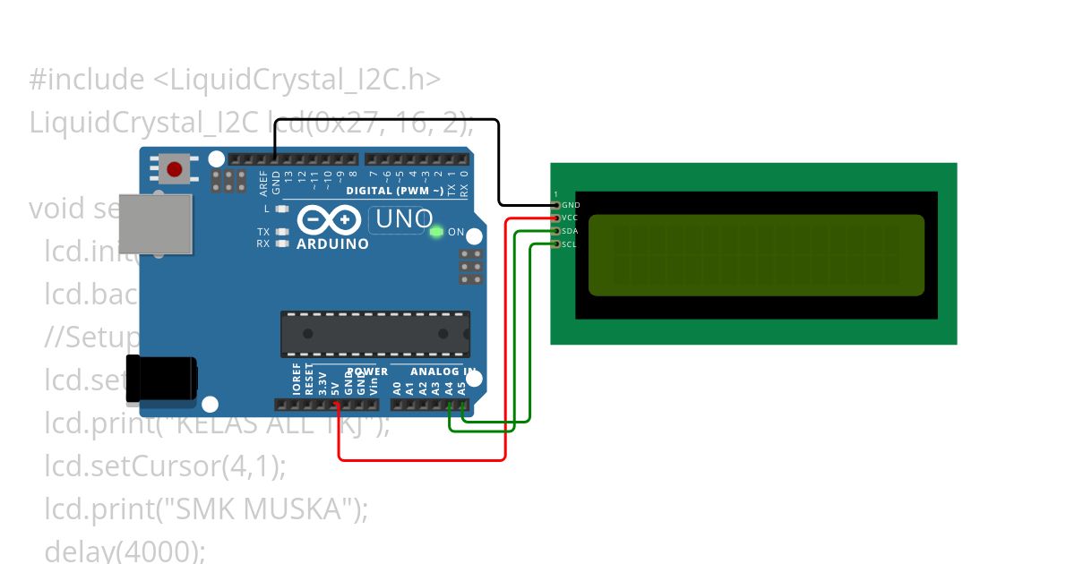 LCD 16x2 (I2C).ino Copy simulation