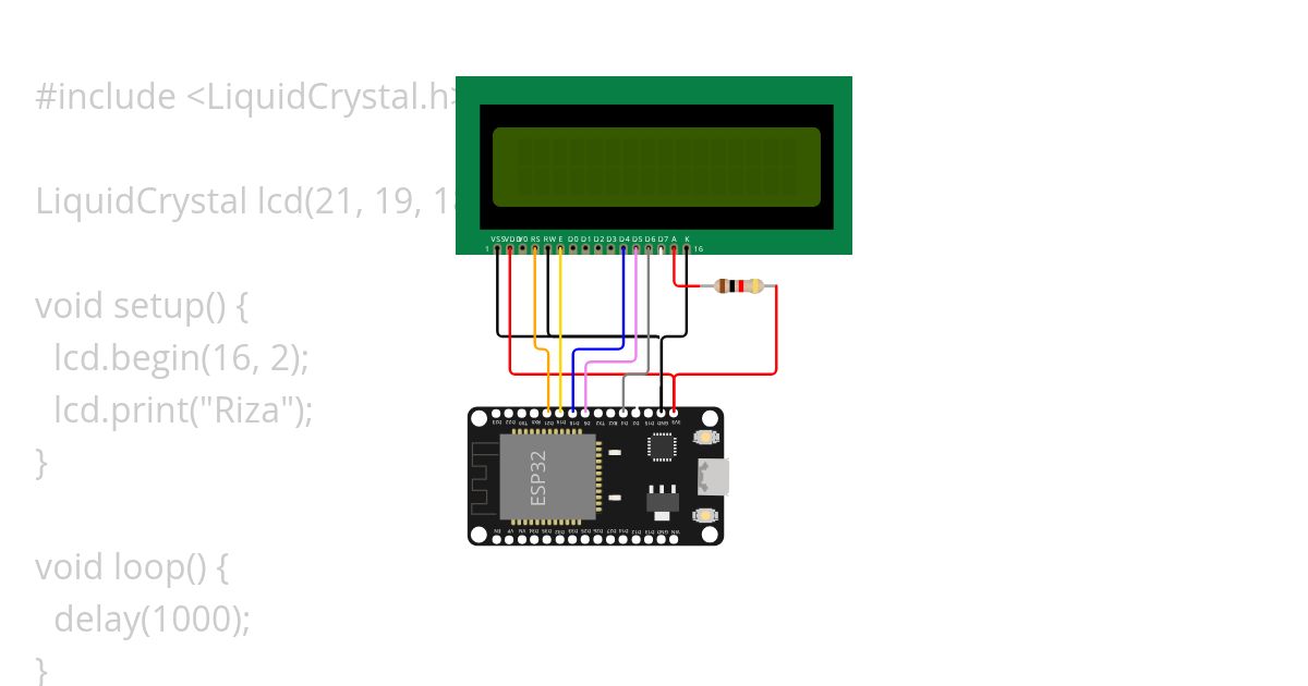 LCD nama siswa simulation