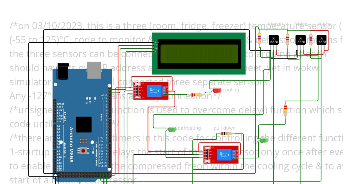 version5 scrolling text & 2 relays simulation