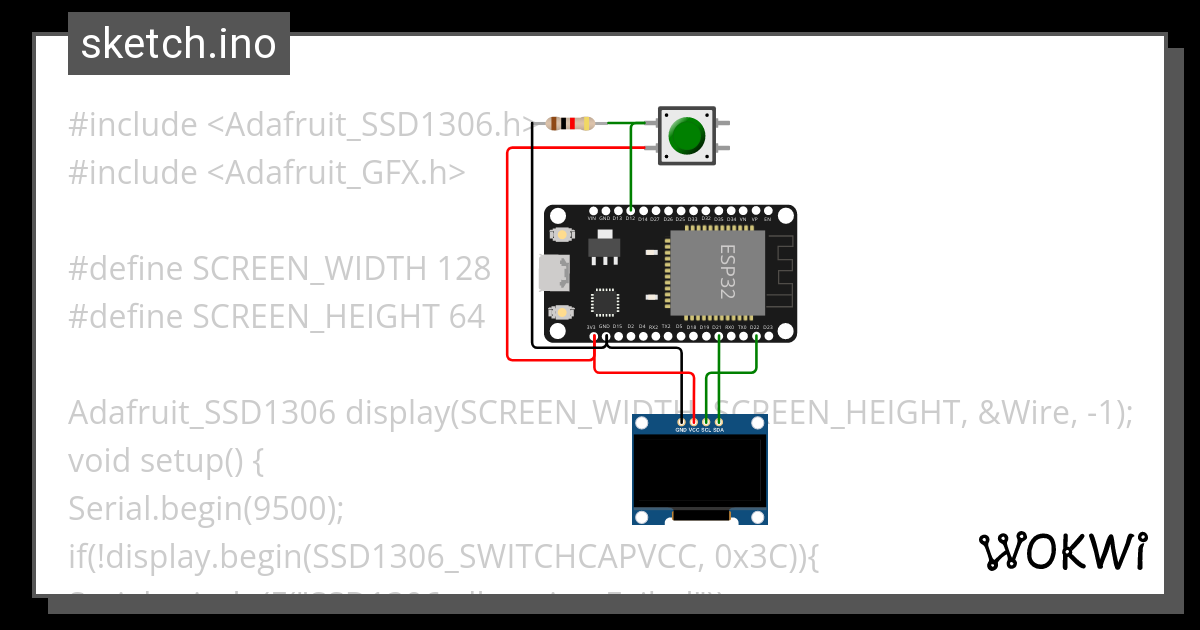 Würfel Oled - Wokwi Esp32, Stm32, Arduino Simulator