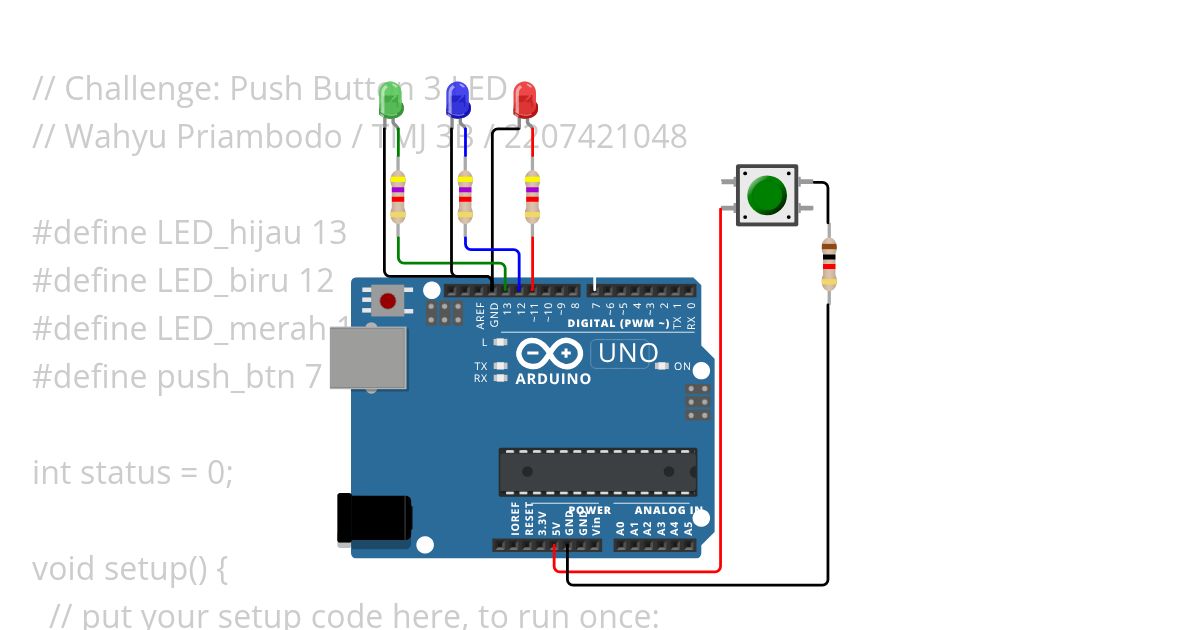 Challenge1_PushButton3LED simulation
