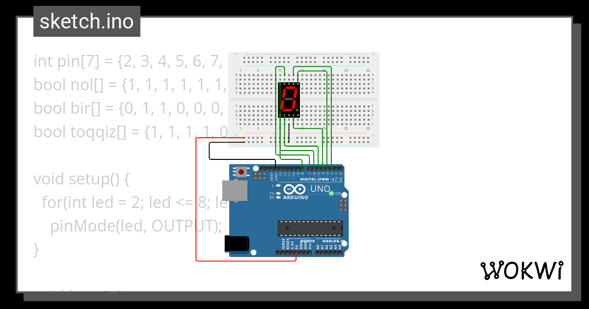 7seg With Array Wokwi Esp32 Stm32 Arduino Simulator 9740