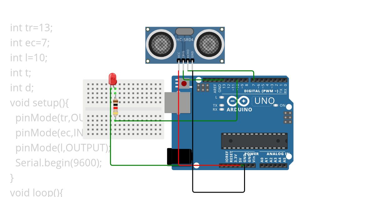 ultra sound led simulation