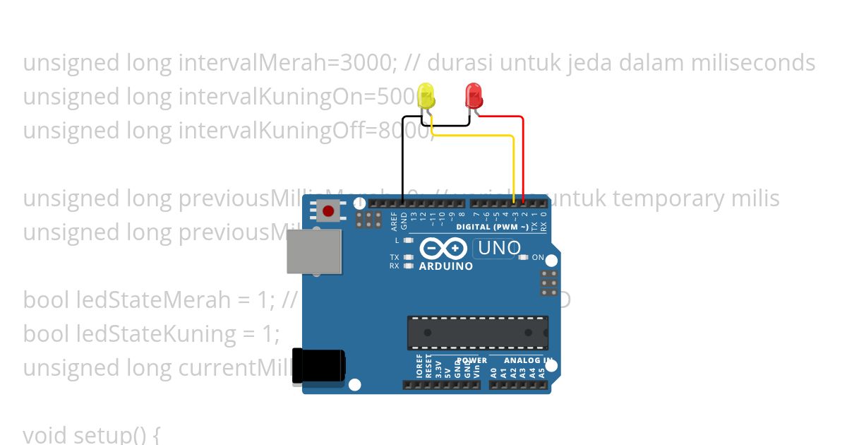 led merah kuning simulation