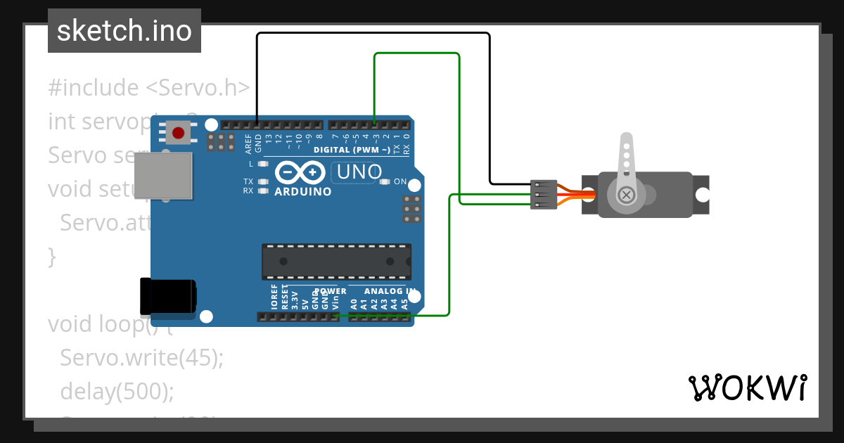 servo_model Wokwi ESP32, STM32, Arduino Simulator