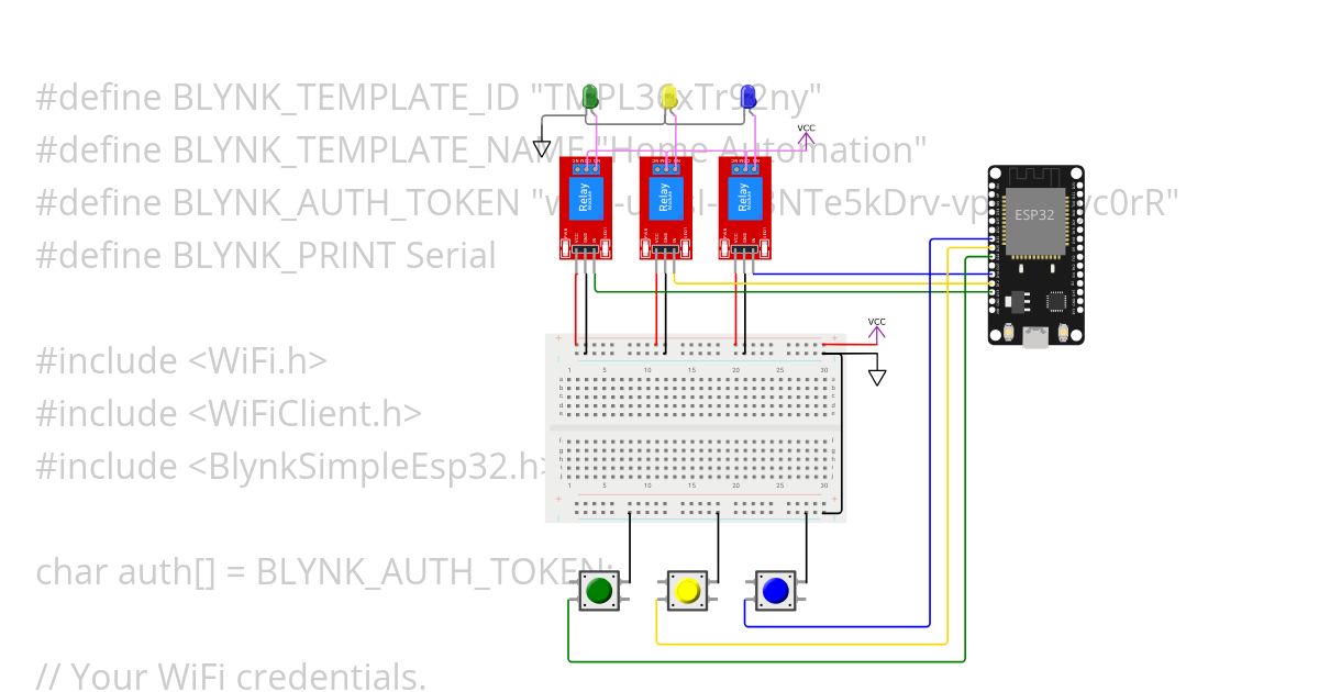 Home automation using ESP32 simulation