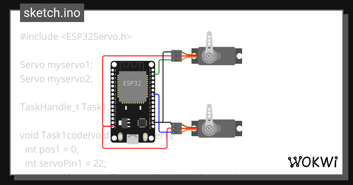 sistemrobotikservo - Wokwi ESP32, STM32, Arduino Simulator