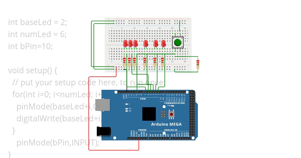 Week 6 function blink push button cotrol simulation