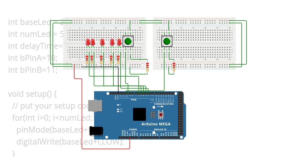Week 6 function blink push button +- control  simulation