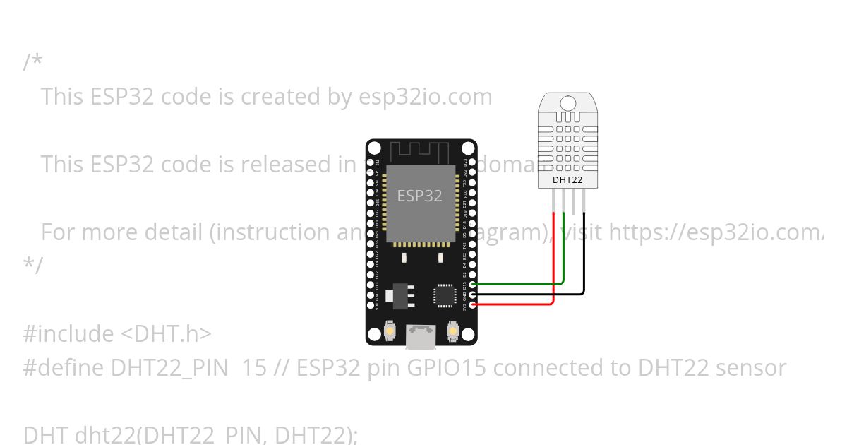 ESP32 and DHT22 - LCC simulation