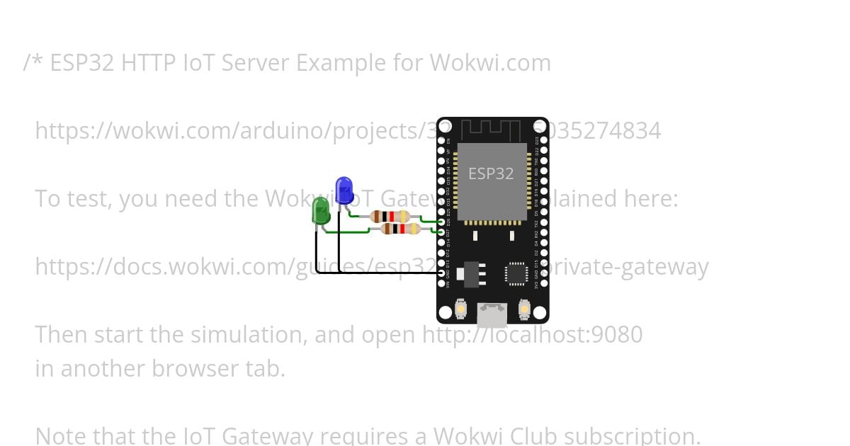 ESP32 HTTP Server ok simulation