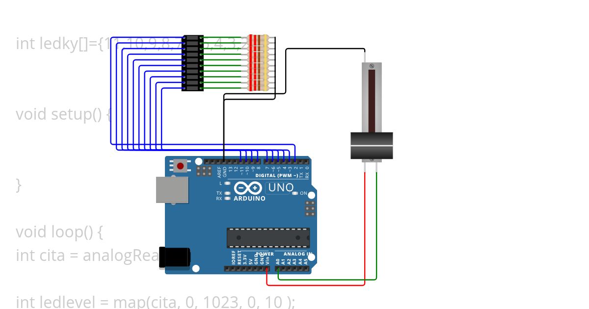 potenciometer  a display  simulation