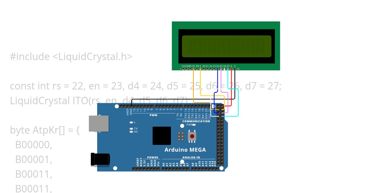 LCD 16x2 simulation
