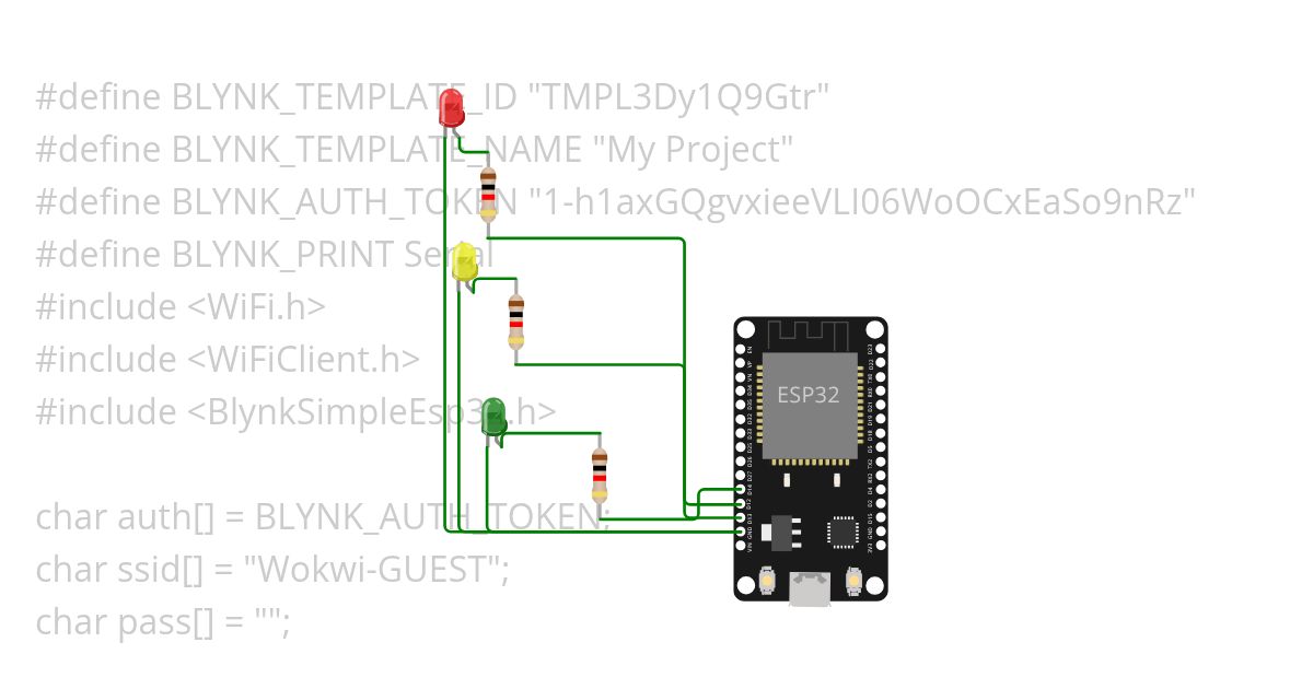 LED using wifi and switch simulation