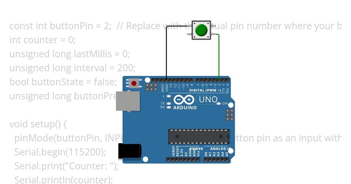 Button Counter simulation