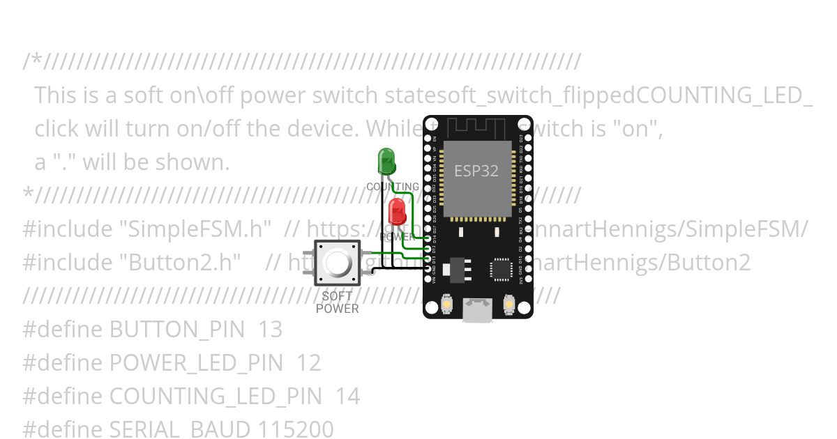 SimpleFSM - Soft Power Switch simulation