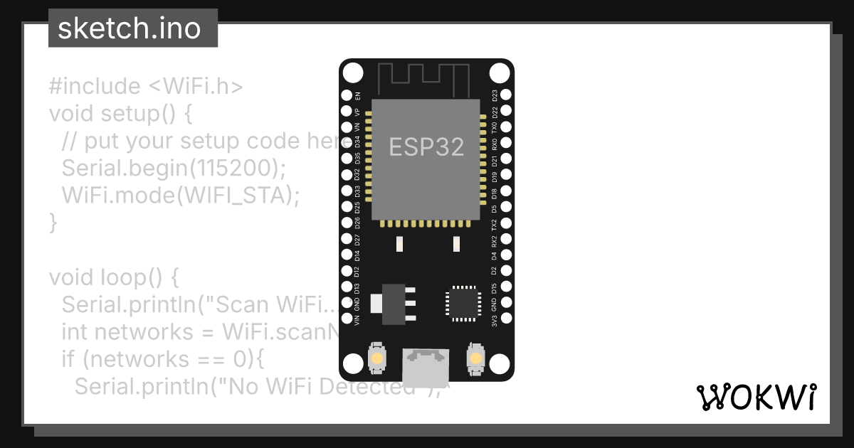 Test WiFi - Wokwi ESP32, STM32, Arduino Simulator