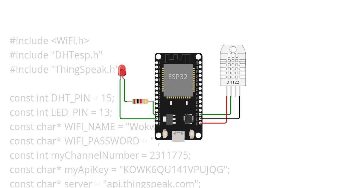 esp32-dht22-thingspeak  simulation