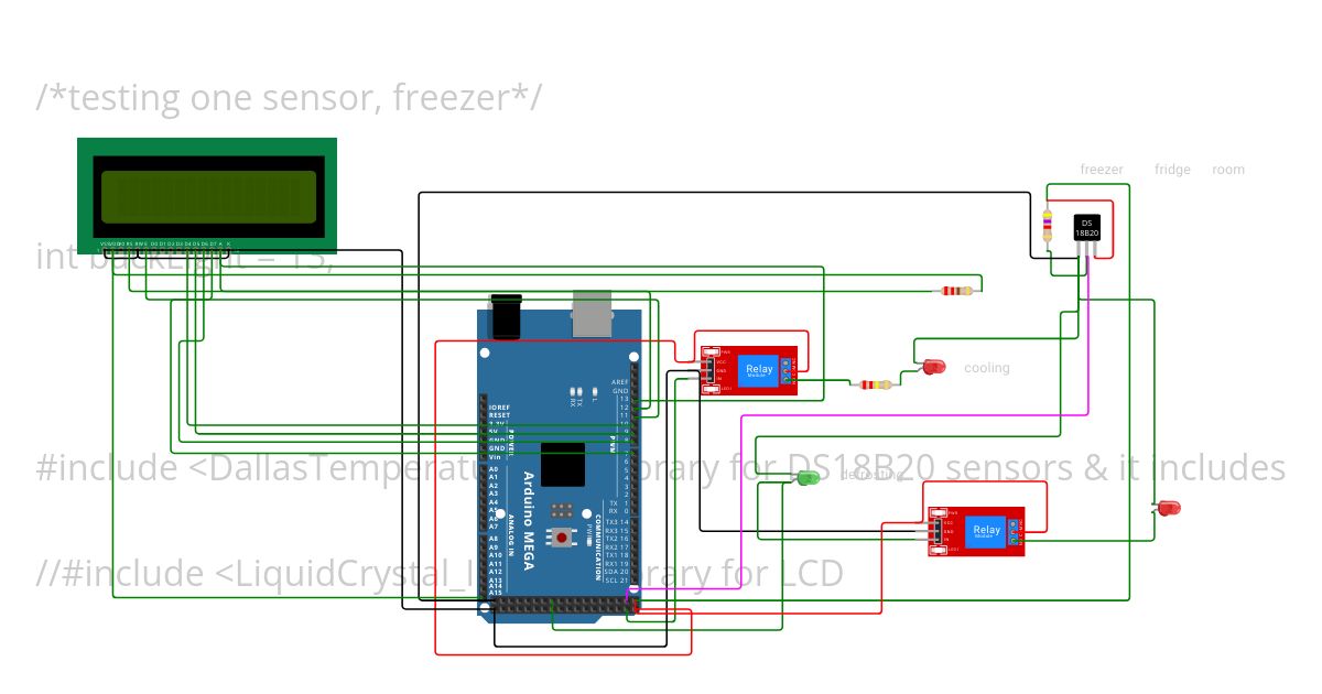 testing LCD standard, & two relays simulation