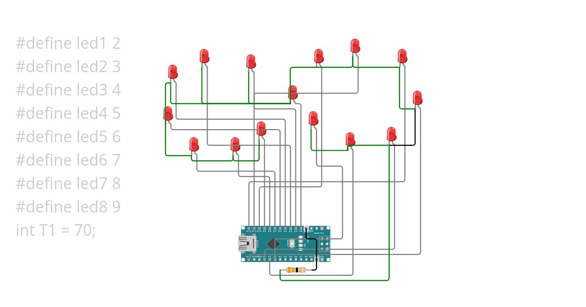 15 LED simulation