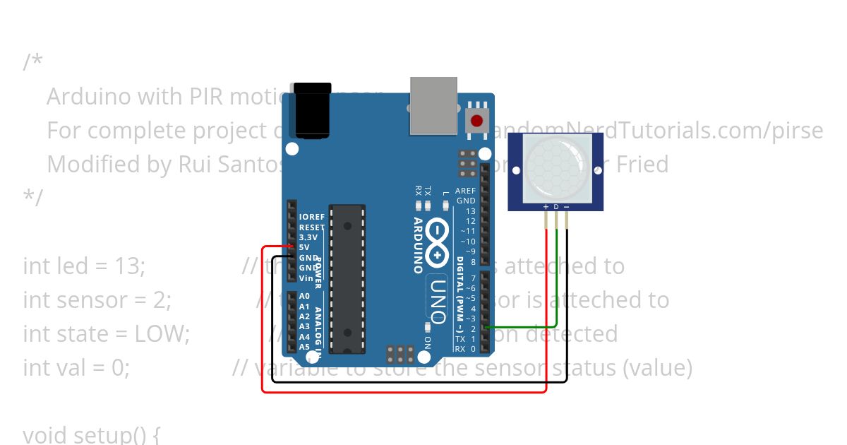 PIR Motion Sensor  simulation