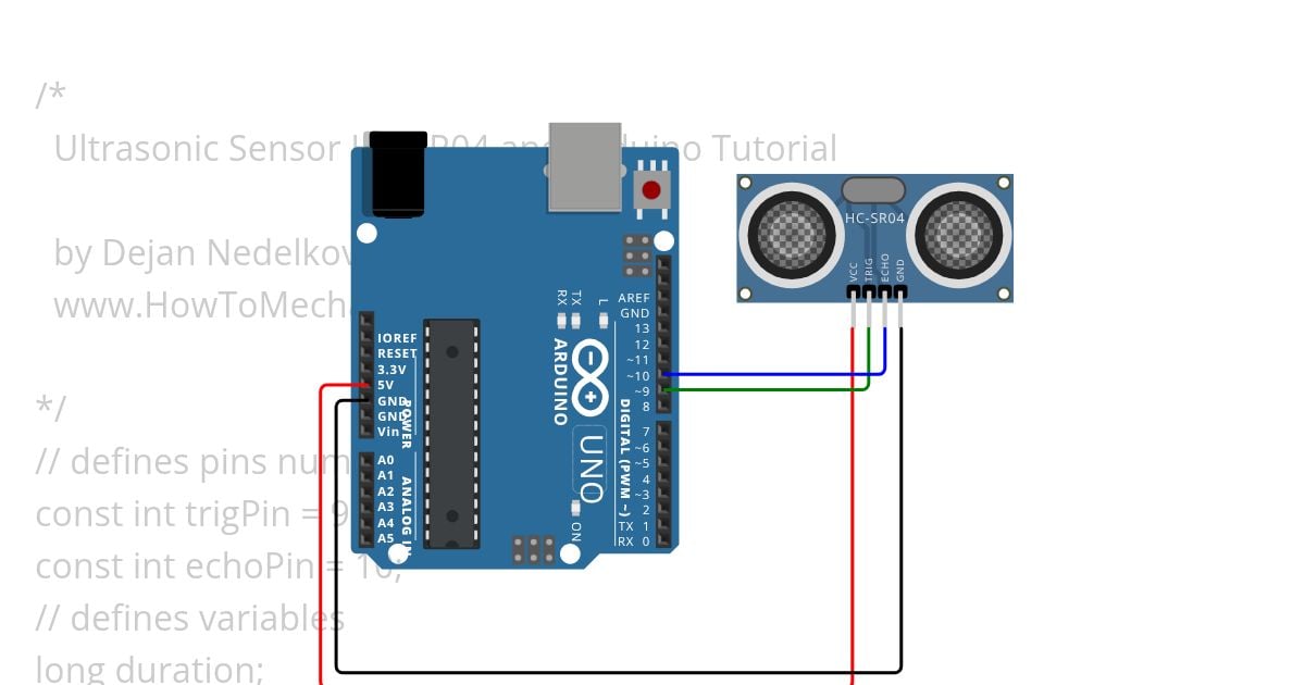 Ultrasonic Sensor  simulation