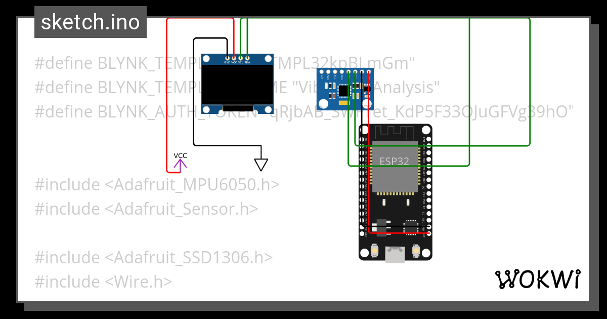 Vibration Analysis - Wokwi ESP32, STM32, Arduino Simulator