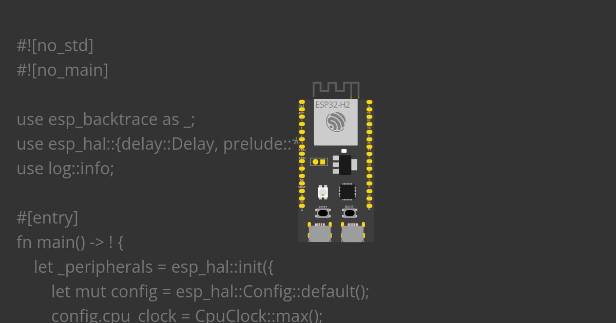 [esp32h2 | rust | no-std ] template