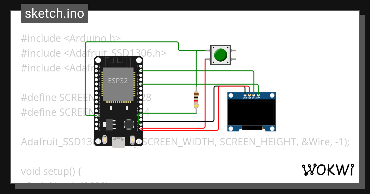 Würfel Zufall taster Copy - Wokwi ESP32, STM32, Arduino Simulator