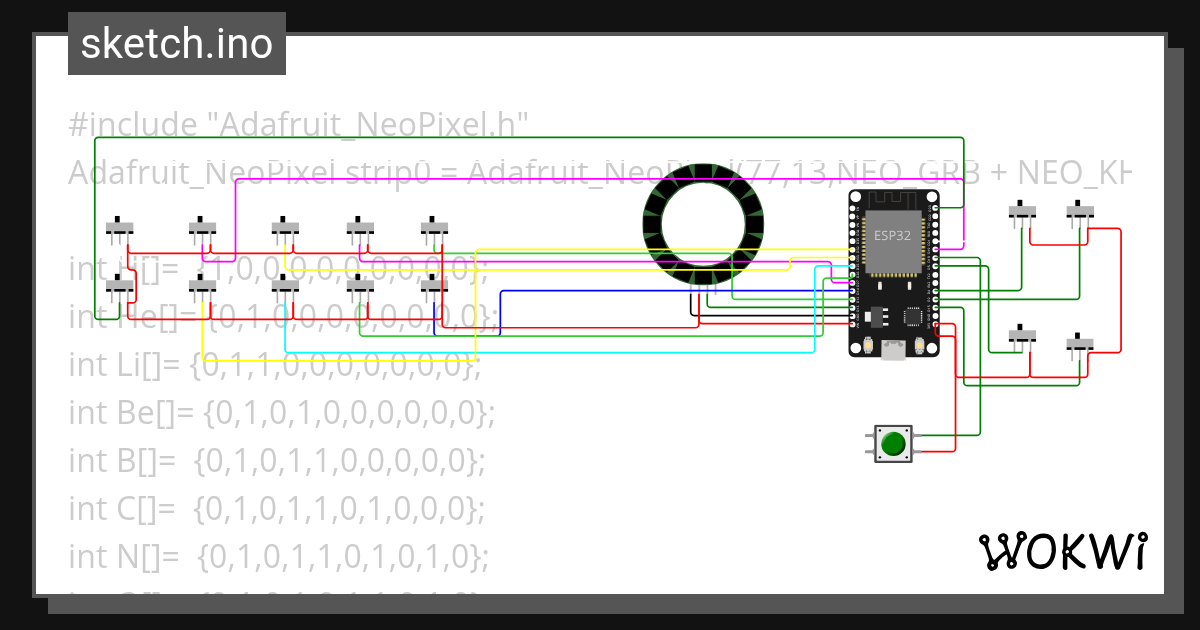 chemistry project testing sensors - Wokwi ESP32, STM32, Arduino Simulator